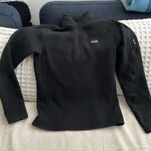 Patagonia Better Sweater 1/4 Zip Pullover Women’s Small Jacket Black M 25615